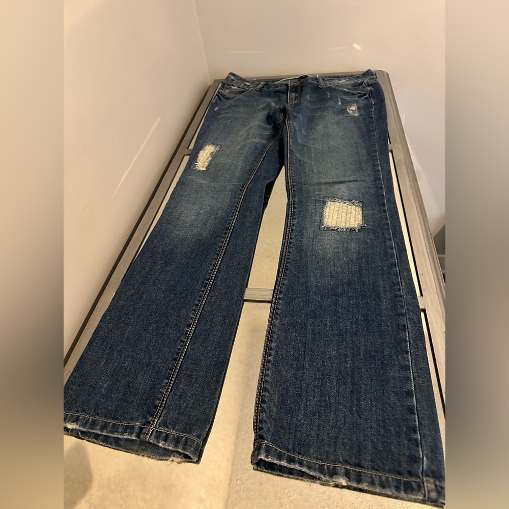Jade Women's Blue Distressed Jeans